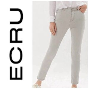 Ecru low rise skinny jeans in Dove Grey